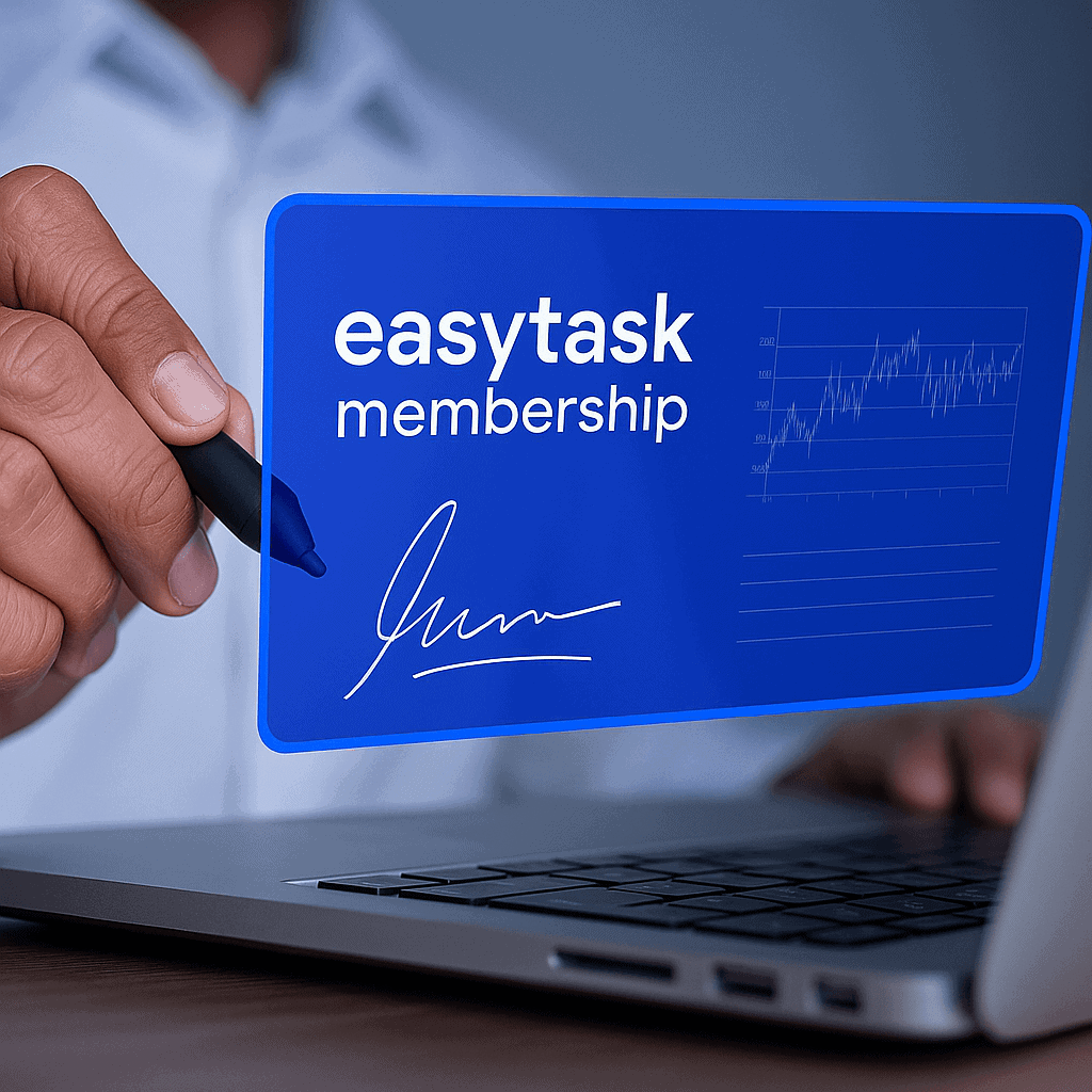 Subscription card with digital signature symbolizing plan activation